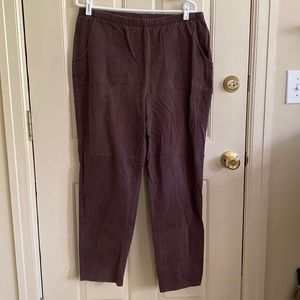 Faded Glory Brown Corduroy Stretch Pull On Pants Women’s 18/20 Avg